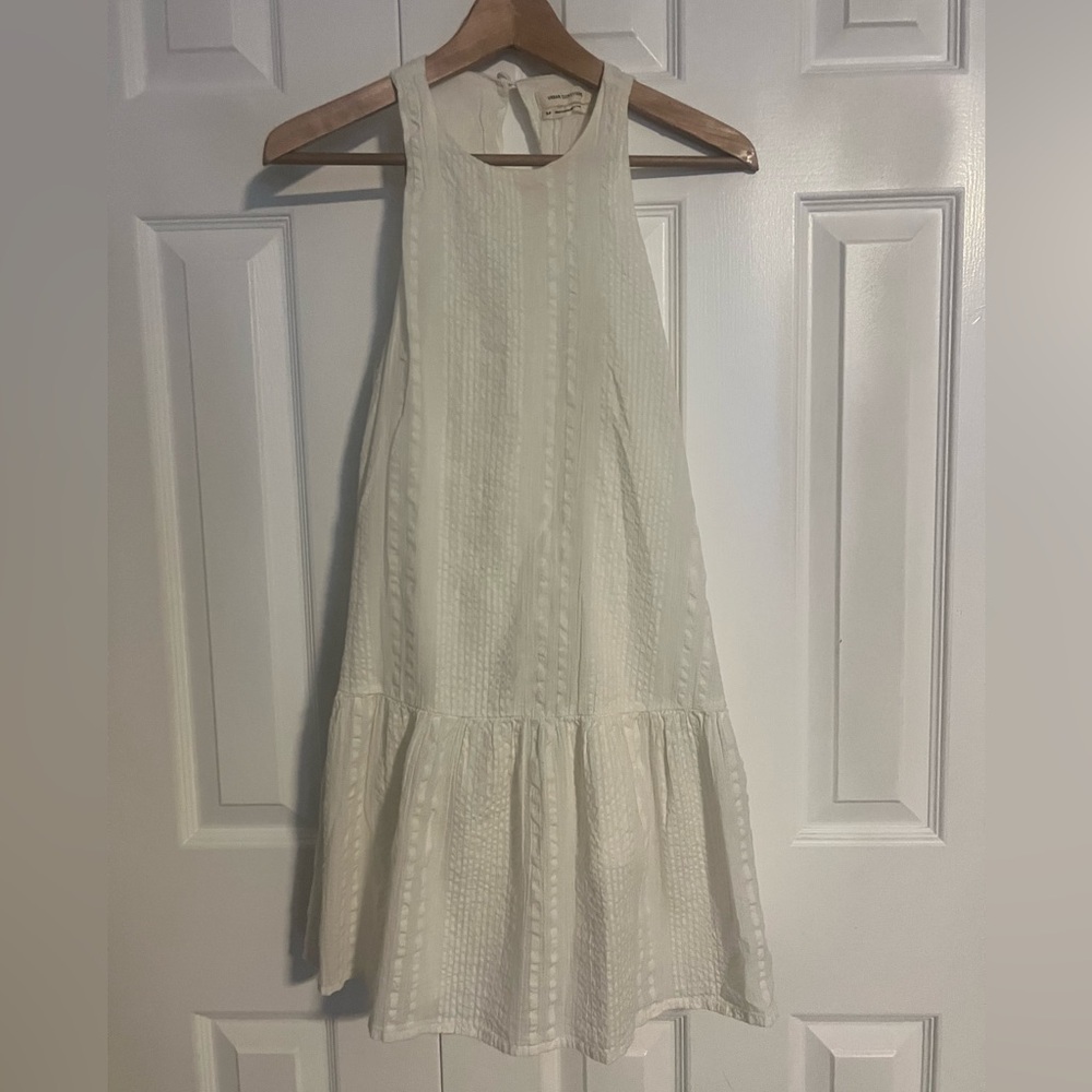 Urban Outfitters Ivory High Neck / Sleeveless Spring Dress